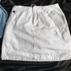 White denim skirt